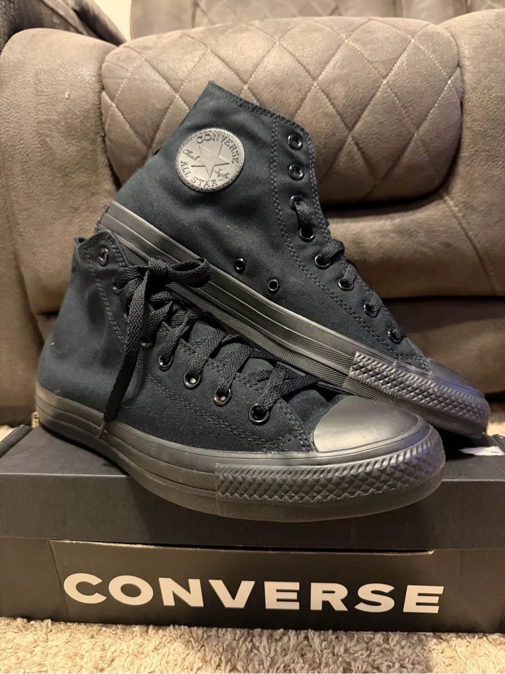 Converse Unisex Black Monochrome Men's 11.5 Women's 13.5 - Picture 2 of 10